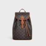 CELINE MEDIUM BACKPACK FOLCO in Triomphe Canvas and calfskin