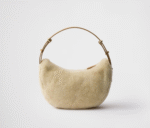 Prada Arqué shearling and leather shoulder bag - Image 3