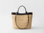 PRADA SMALL CROCHET AND LEATHER TOTE BAG - Image 2