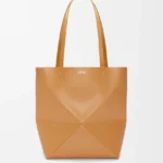 LOEWE Medium Puzzle Fold tote in shiny calfskin