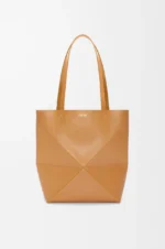 LOEWE Medium Puzzle Fold tote in shiny calfskin