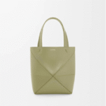 LOEWE Mini Puzzle Fold tote in shiny calfskin