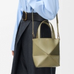 LOEWE Mini Puzzle Fold tote in shiny calfskin - Image 2