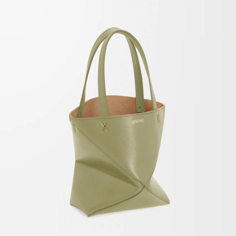 LOEWE Mini Puzzle Fold tote in shiny calfskin - Image 4