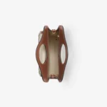 BURBERRY MINI TRI-TONE COTTON CANVAS and LEATHER POCKET BAG - Image 4