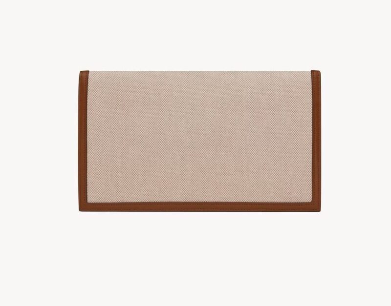 YSL uptown pouch in canvas and smooth leather - Image 2