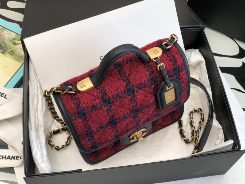 Ch@nel Flap Bag-17*20.5*6CM - Image 4