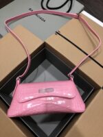 Balenciag XX Flap Bag Crocodile Embossed-27*4.8*15.5CM - Image 2