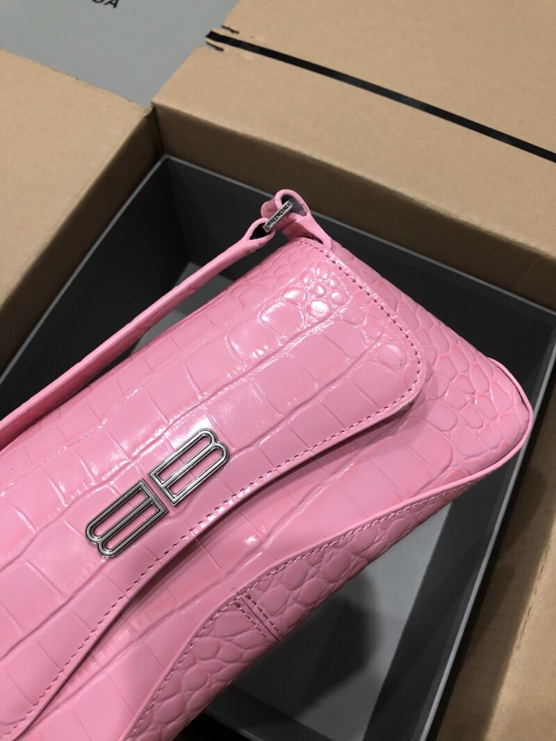 Balenciag XX Flap Bag Crocodile Embossed-27*4.8*15.5CM - Image 3