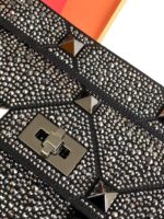 Valentino Roman Stud The Soulder BAG In Nappa With Chain-26x16x8CM - Image 6