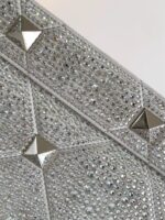 Valentino Roman Stud The Soulder BAG In Nappa With Chain-26x16x8CM - Image 8