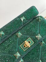 Valentino Roman Stud The Soulder BAG In Nappa With Chain-26x16x8CM - Image 6