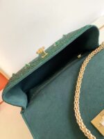 Valentino Roman Stud The Soulder BAG In Nappa With Chain-26x16x8CM - Image 7