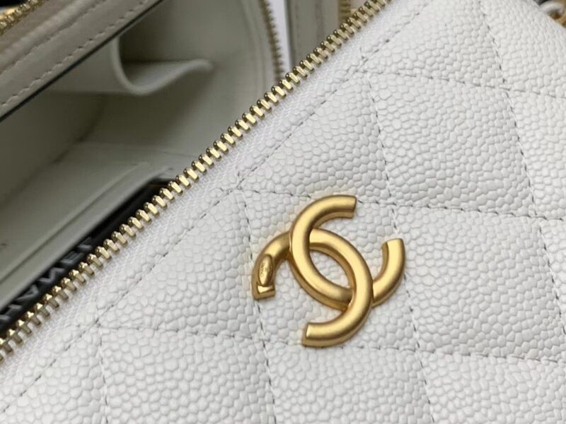 Ch@nel Cosmetic Bag-Caviar-18CM - Image 3