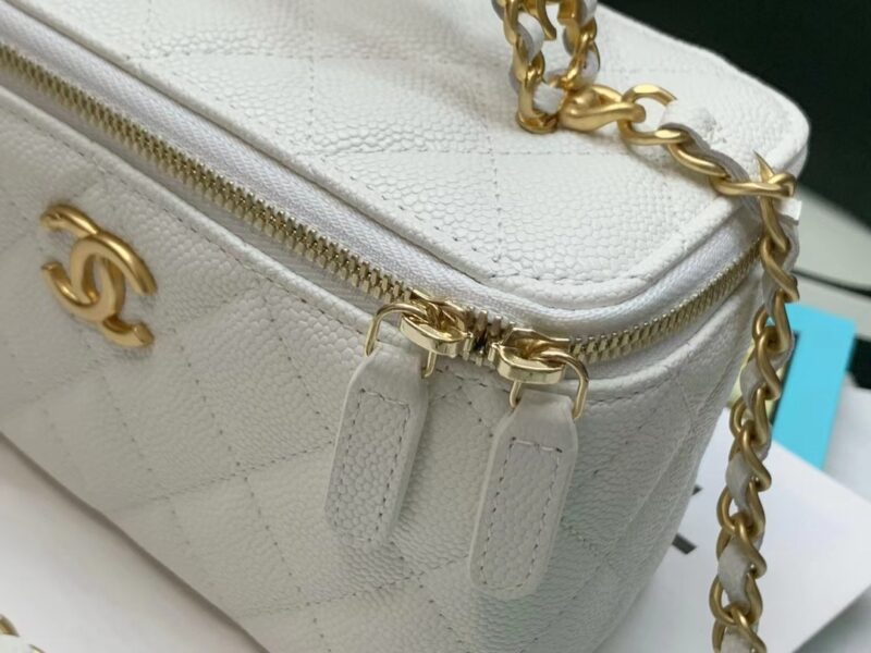 Ch@nel Cosmetic Bag-Caviar-18CM - Image 4