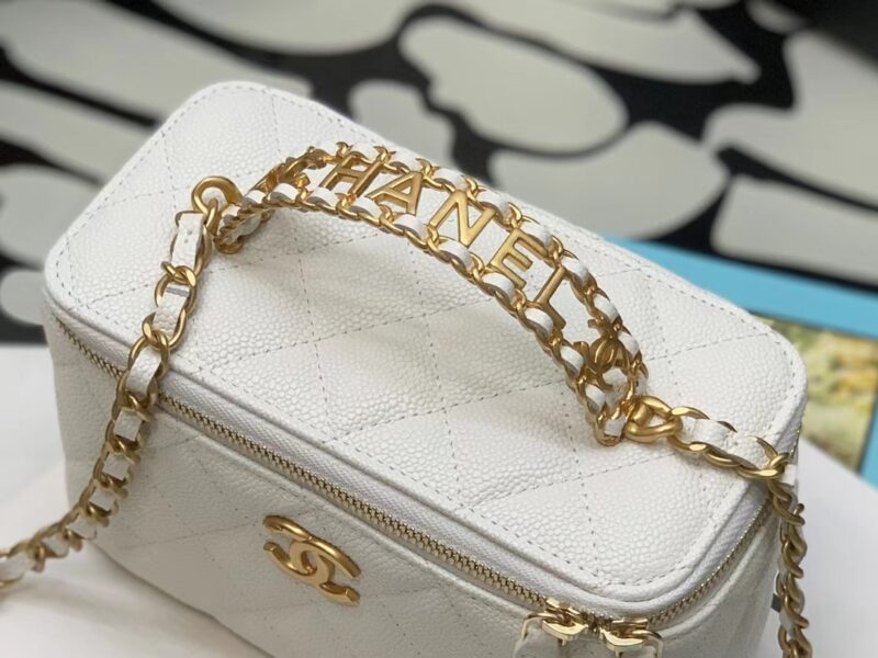 Ch@nel Cosmetic Bag-Caviar-18CM - Image 5