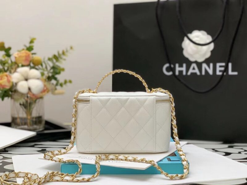 Ch@nel Cosmetic Bag-Caviar-18CM - Image 8