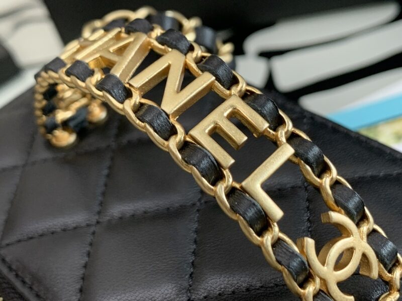 Ch@nel Cosmetic Bag-Lambskin-18CM - Image 6