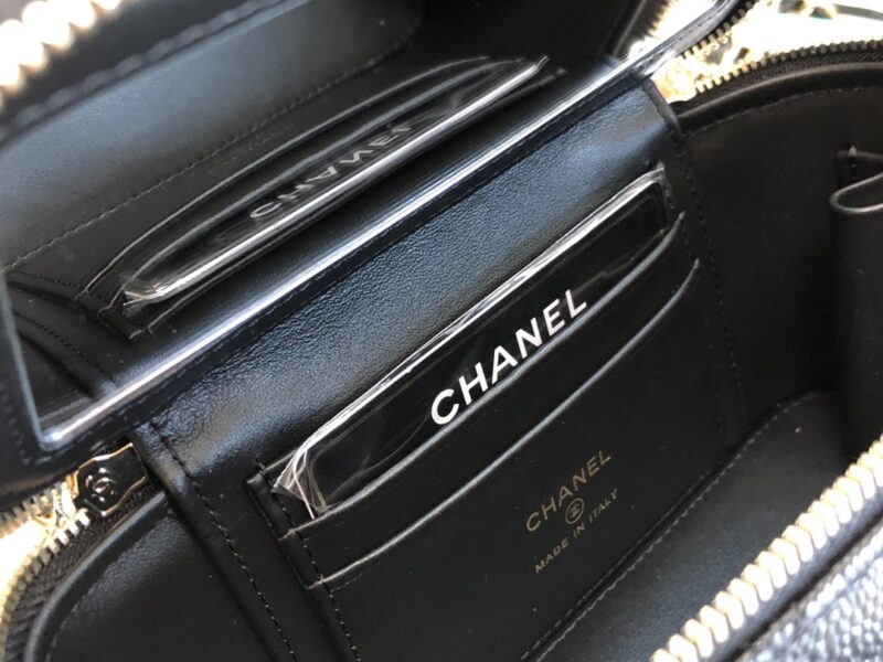 Ch@nel Cosmetic Bag-Caviar-18CM - Image 6