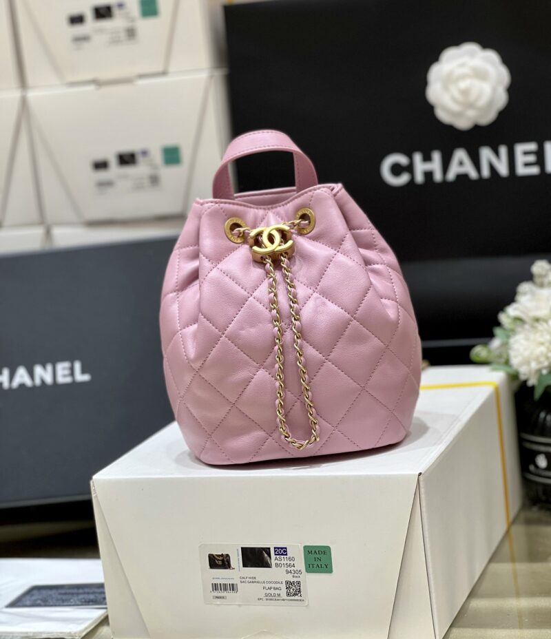 Ch@nel Drawstring Bucket Backpack -16.5*20*11.5CM - Image 3