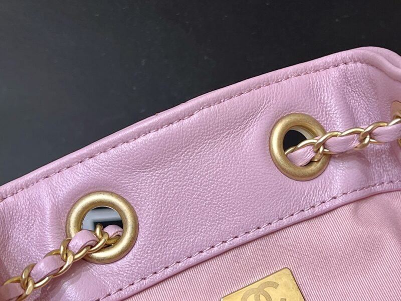 Ch@nel Drawstring Bucket Backpack -16.5*20*11.5CM - Image 9