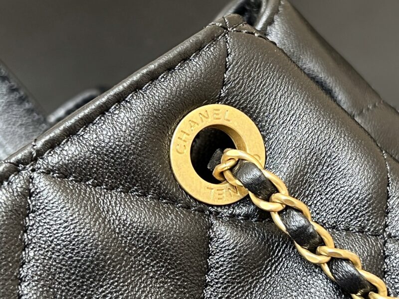 Ch@nel Drawstring Bucket Backpack -16.5*20*11.5CM - Image 8