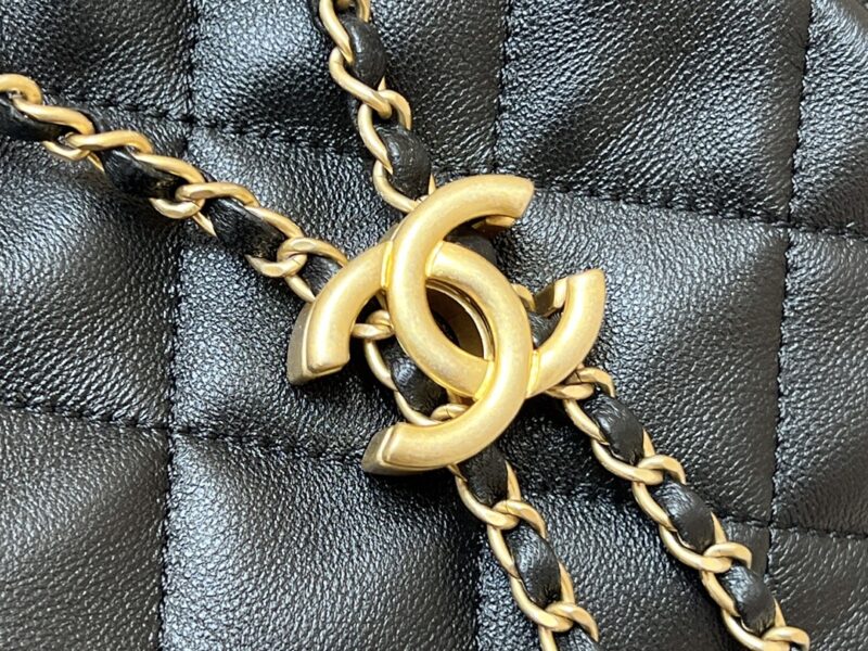 Ch@nel Drawstring Bucket Backpack -16.5*20*11.5CM - Image 7