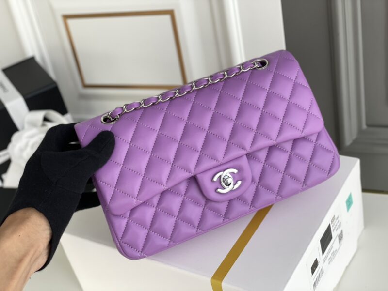 Ch@nel Flap Bag-Lambskin Leather-25CM - Image 3