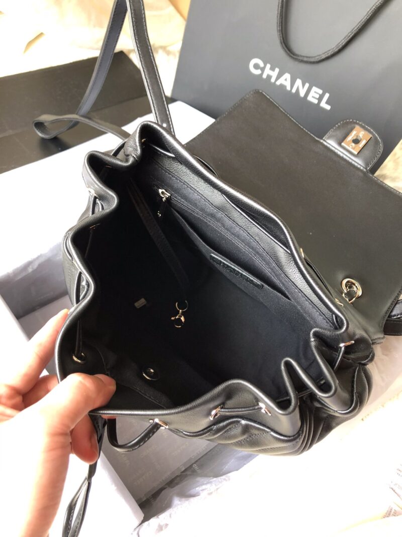 Ch@nel Backpack-Silver Hardware-20*25*10&30*25*15CM - Image 3