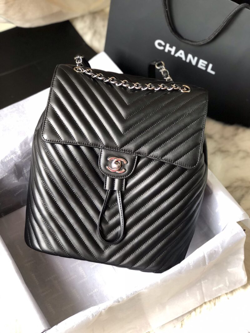 Ch@nel Backpack-Silver Hardware-20*25*10&30*25*15CM - Image 6