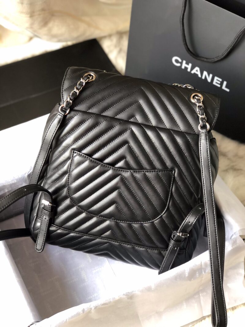 Ch@nel Backpack-Silver Hardware-20*25*10&30*25*15CM - Image 8