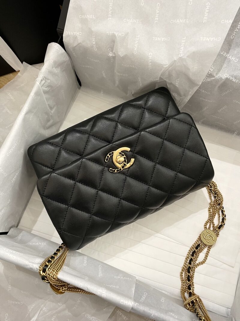 Ch@nel Flap Bag-21.5*14*10CM - Image 7