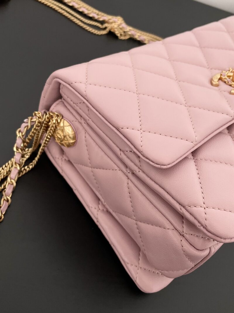 Ch@nel Flap Bag-21.5*14*10CM - Image 4