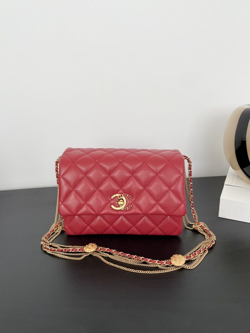 Ch@nel Flap Bag-21.5*14*10CM - Image 2