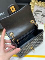 Ch@nel Flap Bag-Caviar-17CM - Image 9