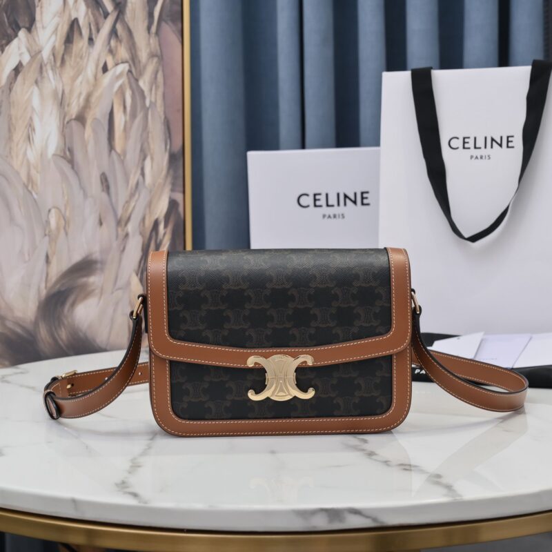 Celin Triomphe Shoulder Bag-22.5x16.5x7.5CM - Image 3