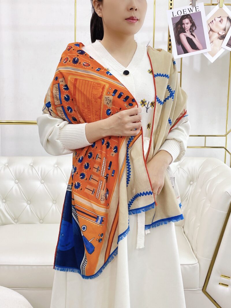 Hermes Cashmere Scarf-80*200CM - Image 3