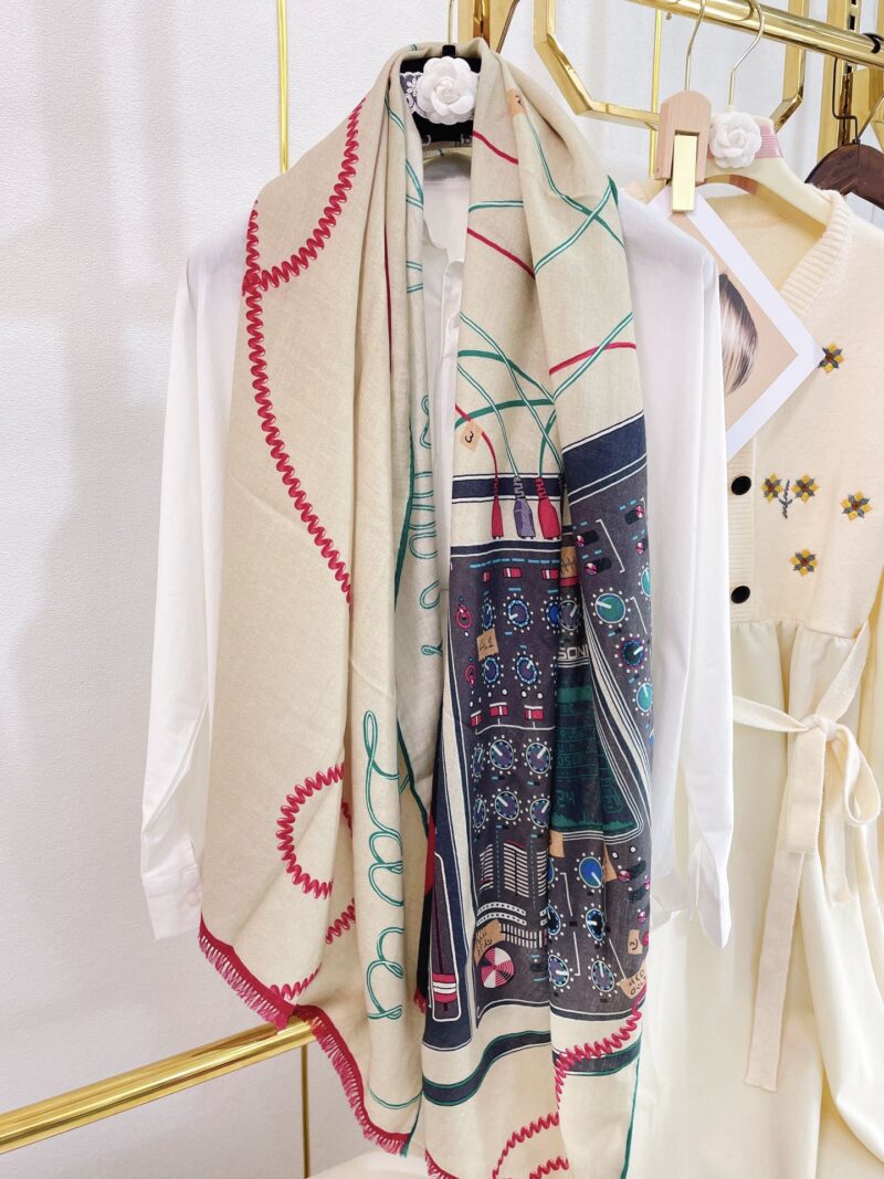 Hermes Cashmere Scarf-80*200CM - Image 3