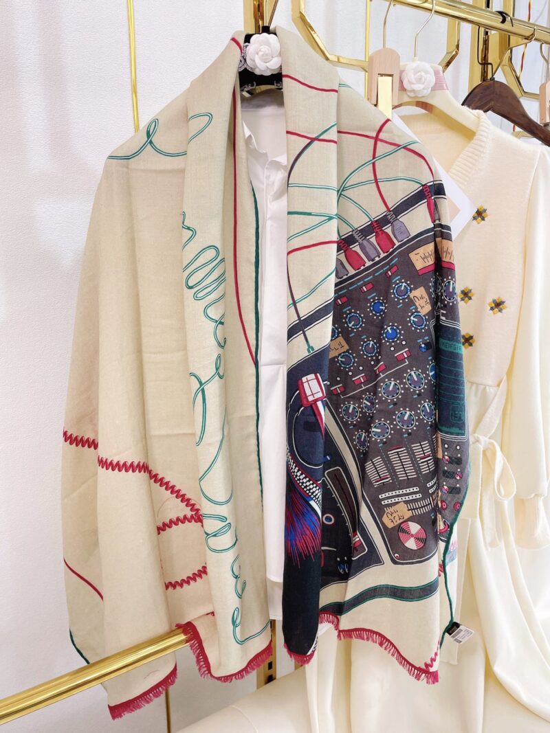 Hermes Cashmere Scarf-80*200CM - Image 9