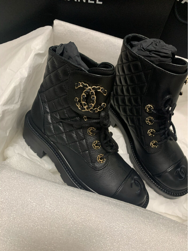 Ch@nel Boots 2021SS-Lambskin Leather - Image 2