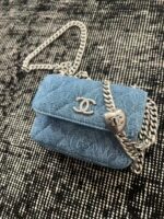 Ch@nel Denim Mini Chain Bag - Image 3