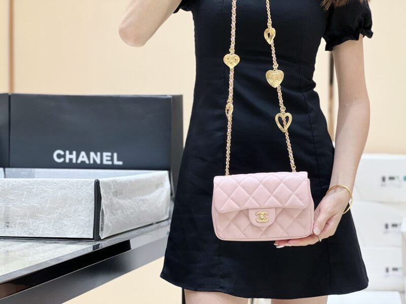 Ch@nel Flap Bag-12*19*7CM - Image 8