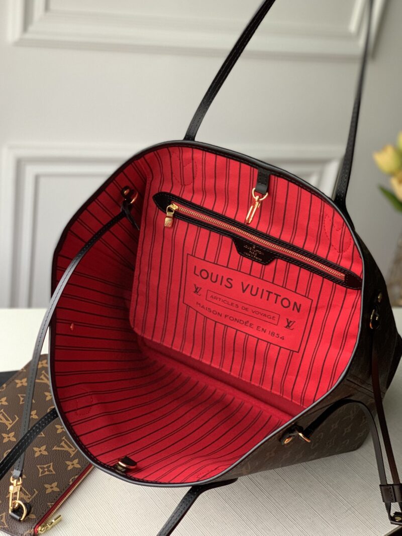 Louis Vuitton Neverfull MM (Red Inside) -32*29*17CM - Image 4