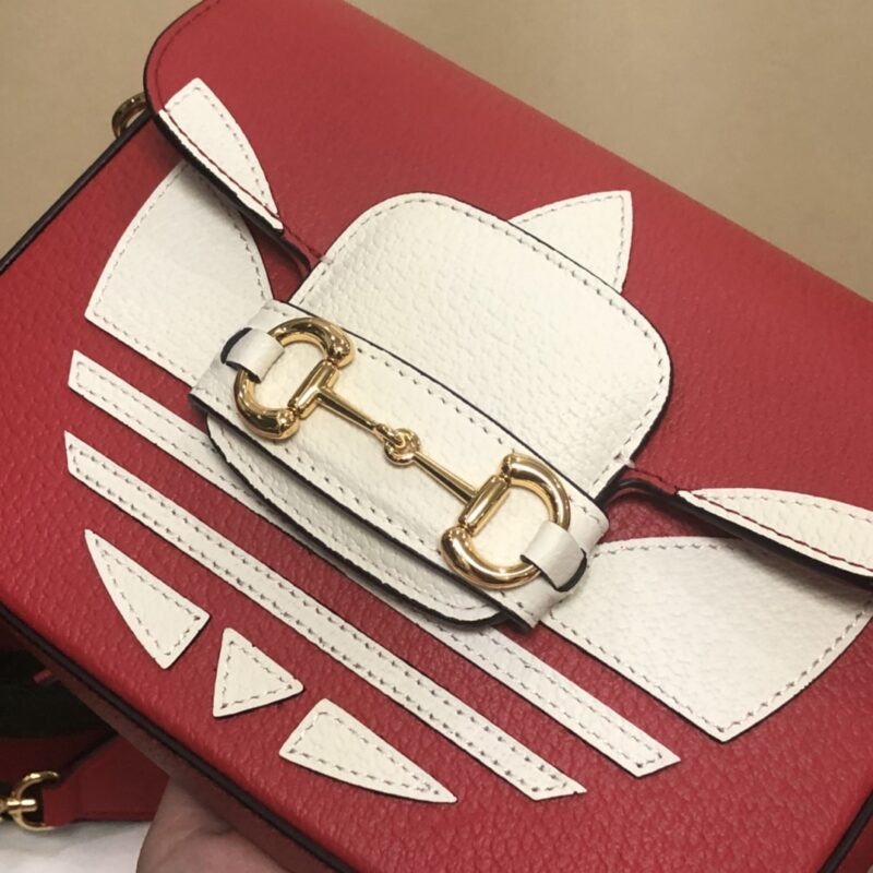 Adidasx Gucci 1955 Horsebit Shoulder Bag-20.6*14.4*5.1CM - Image 5