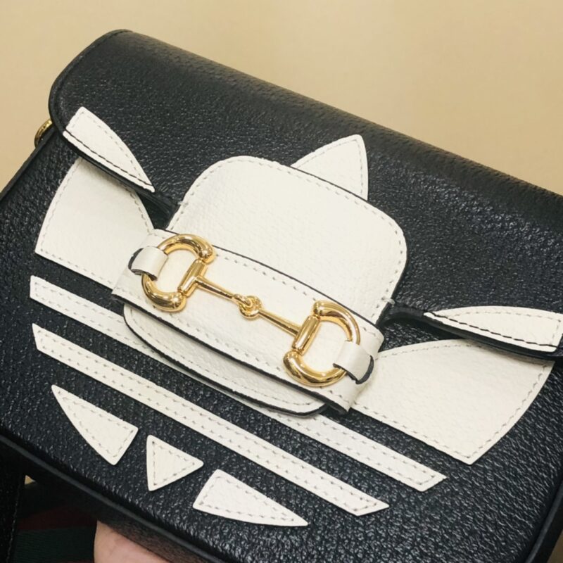 Adidasx Gucci 1955 Horsebit Shoulder Bag-20.6*14.4*5.1CM - Image 6