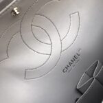 Ch@nel Flap Bag-Lambskin-Silver-30CM - Image 3