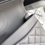 Ch@nel Flap Bag-Lambskin-Silver-30CM - Image 6