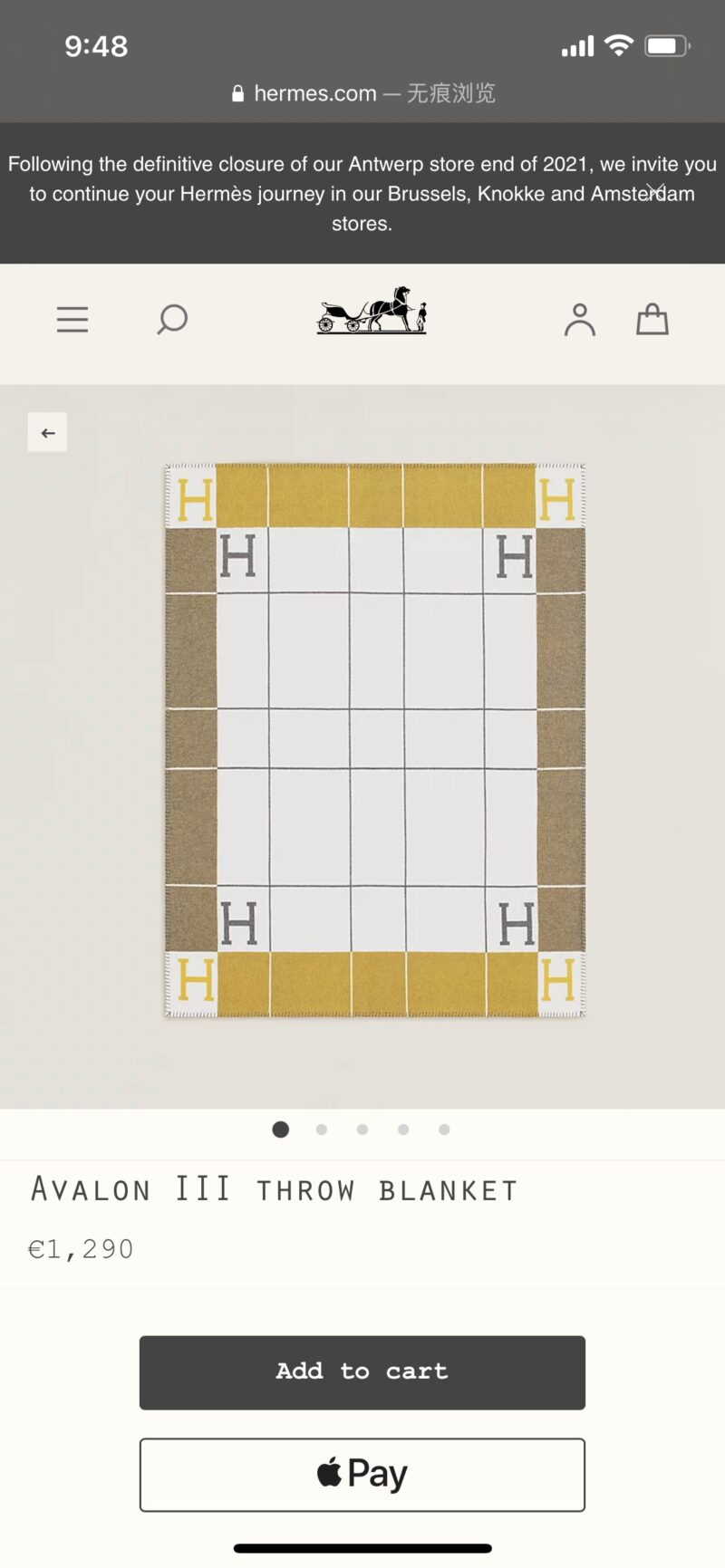 Hermes Blankets-170*135cm - Image 2