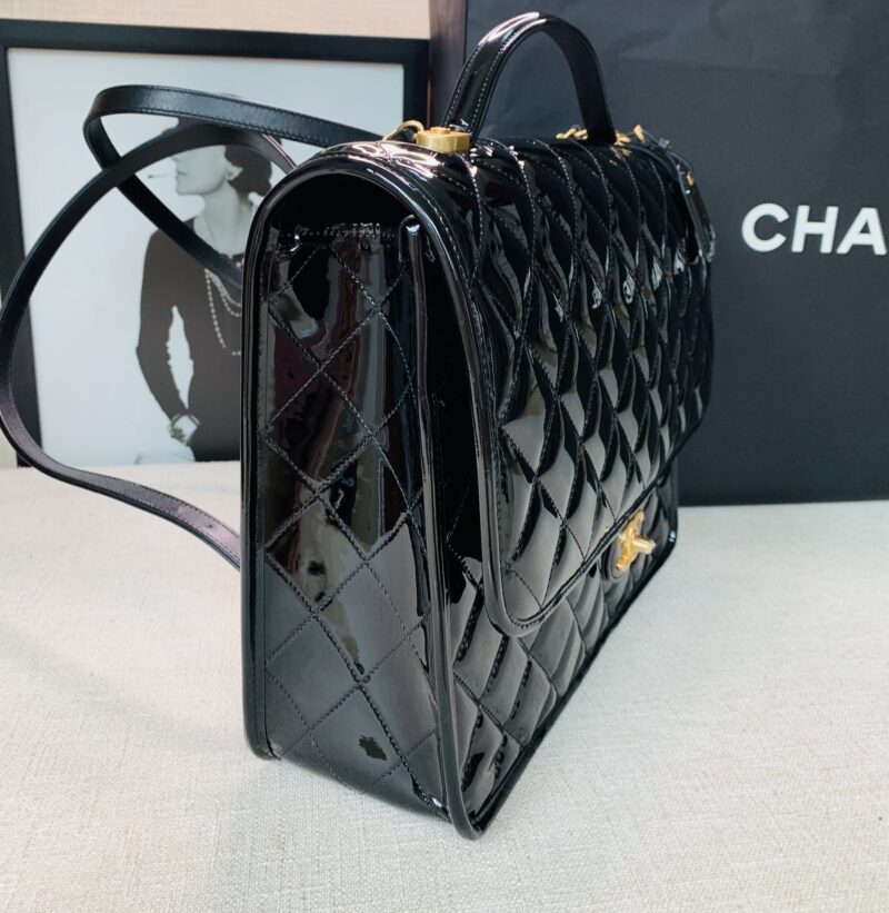 Ch@nel Patent Leather Briefcaseg-31.5*31*9CM - Image 7