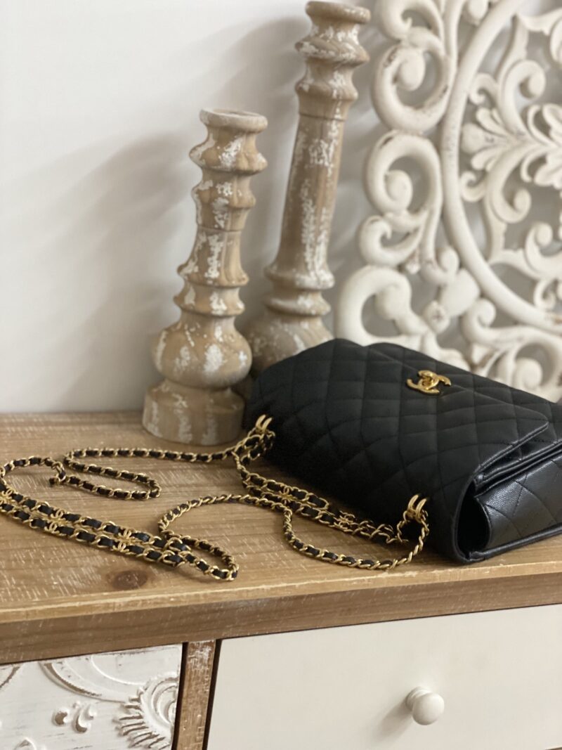 Ch@nel Flap Bag-16*23*11.5CM - Image 8